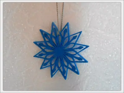 Snowflake blue Free 3D print model