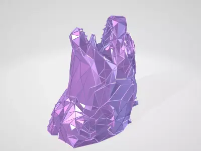 Godzilla bust WIREFRAME VORONOI WIREMESH MESH 3D print model