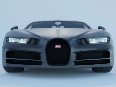 BUGATTI CHIRON CARBON FIBER 3D model