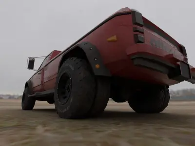 OffRoad Truck Concept Car Low-poly 3D model