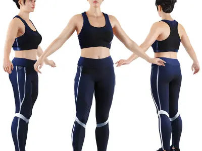 Modern Athletic Balance Figure 3D model