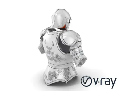 Elven Knight Mithril Armor Set model pack Low-poly 3D model