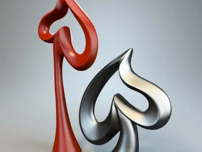 Heart Sculpture P 3D print model