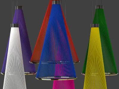 Colored Threads Decor 3D model