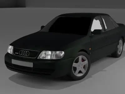 Audi A6 C4 tdi quattro 1994-97 Low-poly 3D model