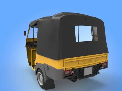 piaggio aps  3 weel Low-poly 3D model