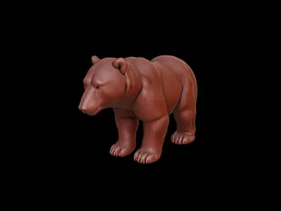 Polar Bear Animal Sculpture 3D print model get