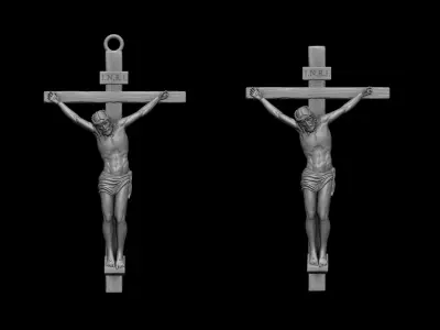 Jesus Cross Pendant 3D print model