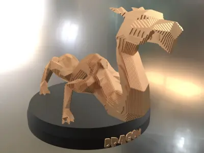 Parametric Dragon Low-poly 3D model