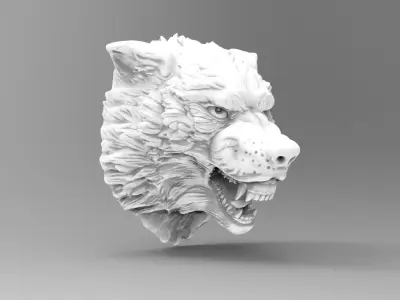 wolf head 3D model