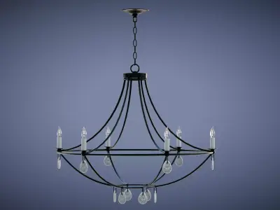 Novella Chandelier Low-poly 3D model