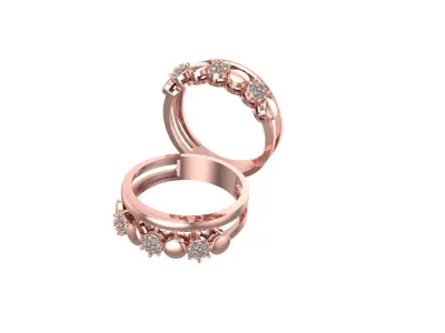 023 - Delicate Ladies Ring 3D print model