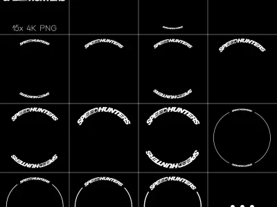 15x Speedhunters tire sidewall 4K PNG decals Texture