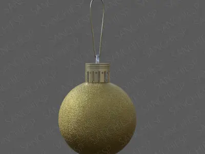 Colored Christmas Balls 3D model