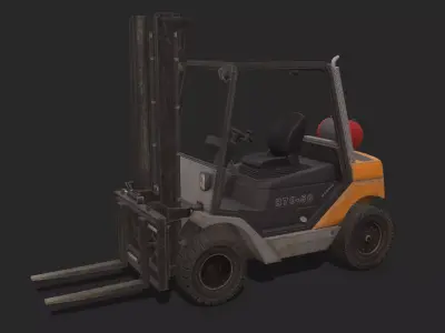  Forklift front-mounted Low-poly 3D model
