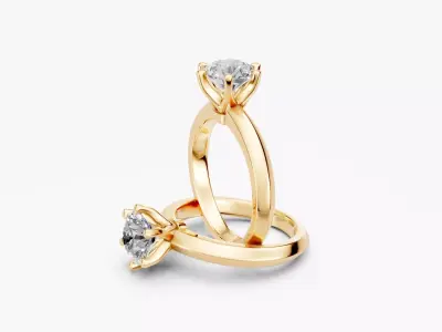 ZKR012 ENGAGEMENT RING 3D print model
