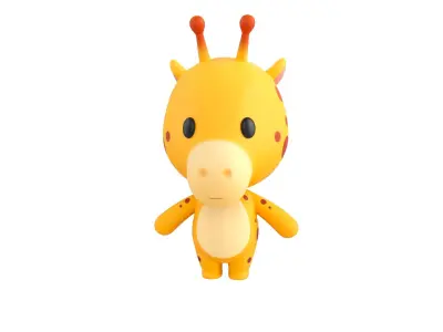 Character326 Rigged Giraffe 3D model