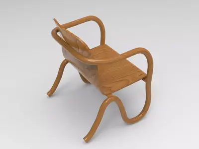 Puhha Armchair Low-poly 3D model