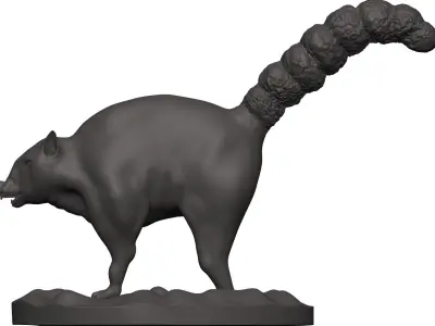 Lemur squirrel figurine 3D model