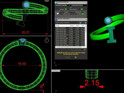 Jewelry Alphabet Ring I 3D print model