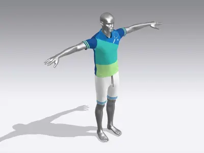 Tennis Player Uniform Low-poly 3D model