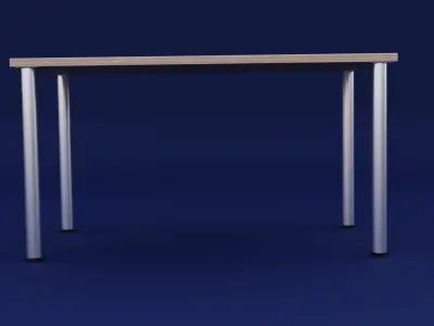 Wooden Table 3D Model Free 3D model