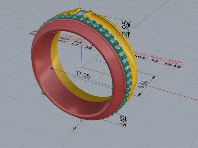 men rings engagement rings 3D print model