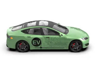 Tesla Model S -Electric Sedan - 3D Model  3D model