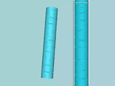 Texture Roll 48 I Love You - Fondant Decoration Maker 3D print model