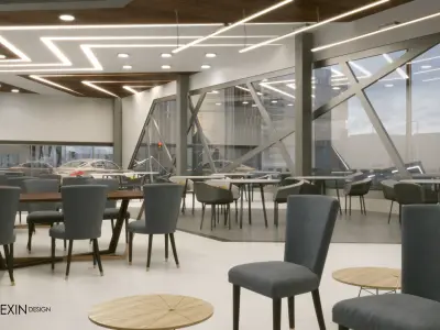 Car Showroom 3D model