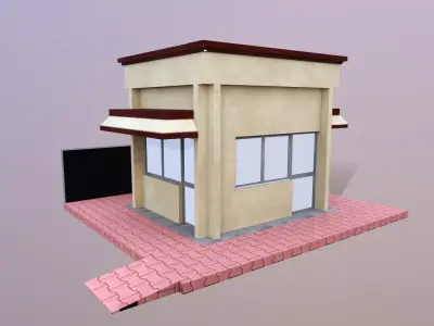 Security Room Low-poly 3D model