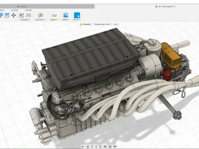 Ferrari 312 P Engine - 3 liter 3D print model