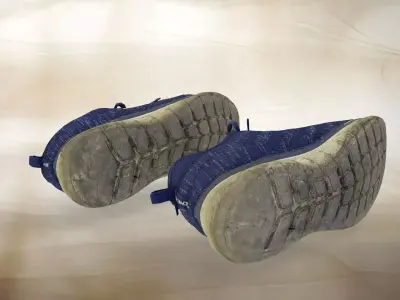 A pair of used Skechers 012 Low-poly 3D model