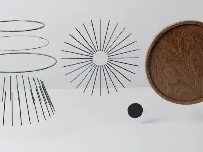 Coffee Table model 2 Low-poly 3D model