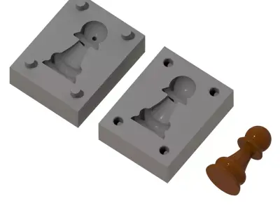 Chocolate Mold Chess Pawn 3D print model