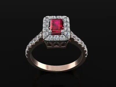 Women Ring 37 3D print model