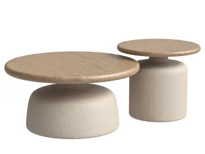 Wooden Contemporary Centerpiece Tea Table Coffee Table 3D model