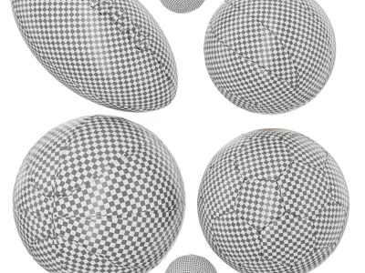 Sports balls 3D model buy