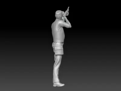 clay pigeon man 1 3D print model