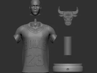 Micheal Jordan 3D Printable 4 3D print model