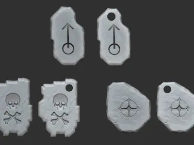 Tibia Runes PACK - All Runes CGI and Printable 3D print model