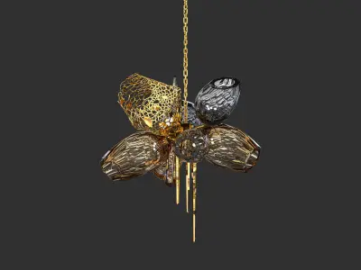 Britannica Chandelier Oval 3D model