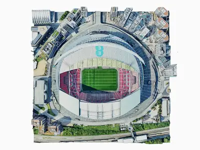 Wembley Stadium Low-poly 3D model