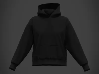 Female hoodie 3D model