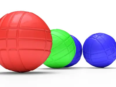 Beach bowls 3D model