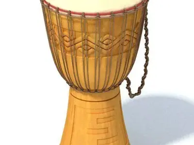 African Original Drum 3D model