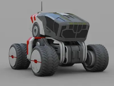 sci-fi truck  3D model