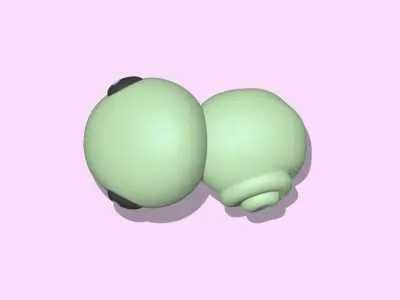 Cute Chameleon 3D print model