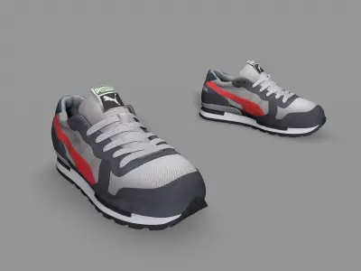 sneaker shoes Low-poly 3D model