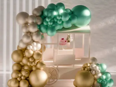 Party Balloons Birthday wedding anniversary Balloons decoration 3D model